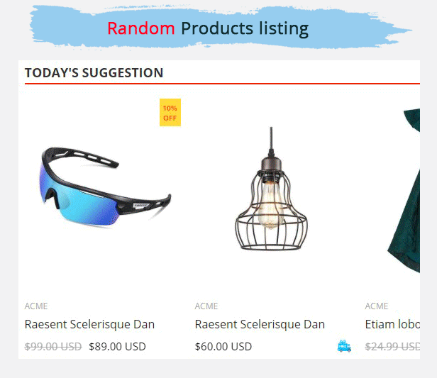 shopify ultrastore random products